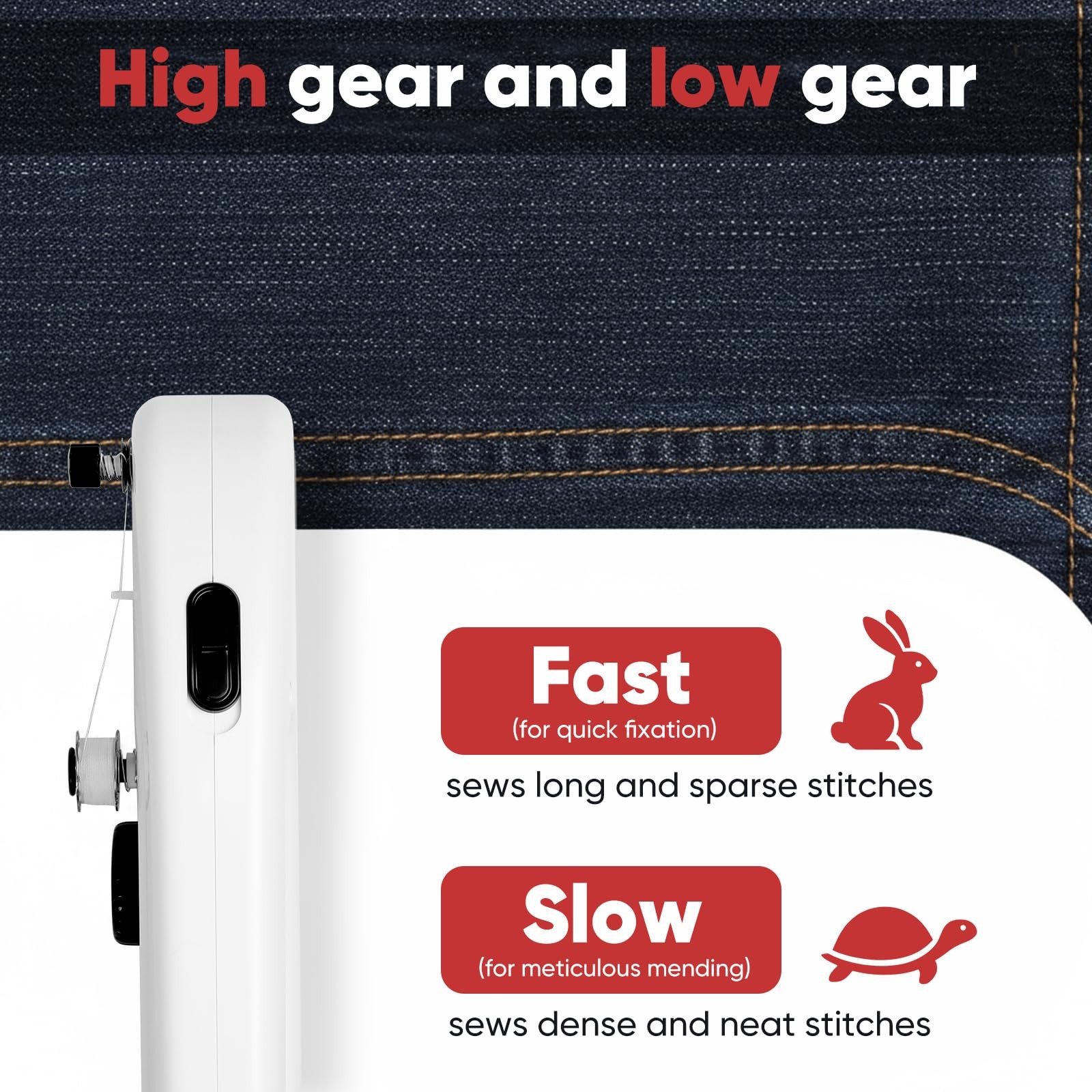 Portable Handheld Sewing Machine for Beginners – Mini Stitching Tool 1, White