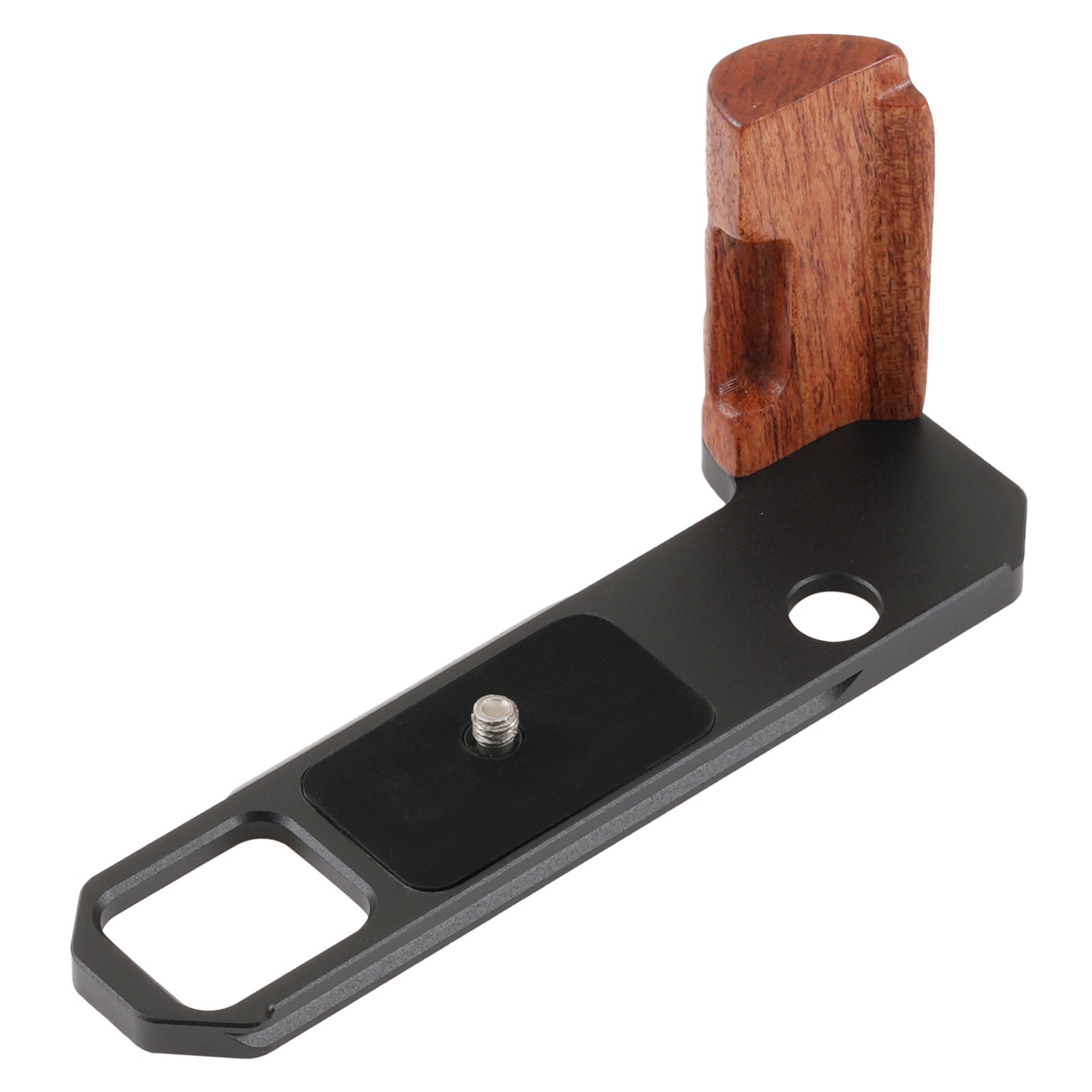 Wooden Vertical Handle Grip Quick Release L Bracket for Nikon F2 Camera Black
