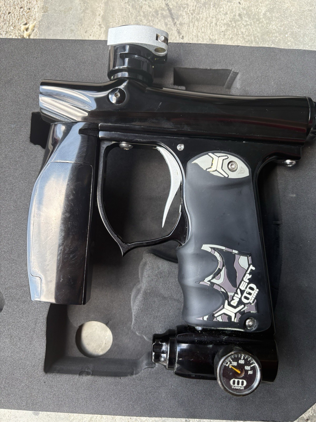 Invert Mini Electronic Semi-Auto Paintball Marker Black w/ Case Barrel Parts Kit