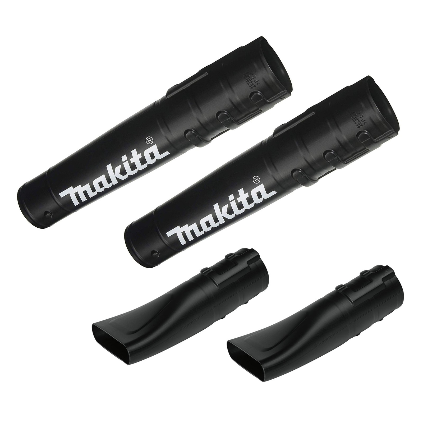 Makita (2) 197889-6 Flat End Nozzle Attachment and (2) 183R02-0 Blower Nozzle