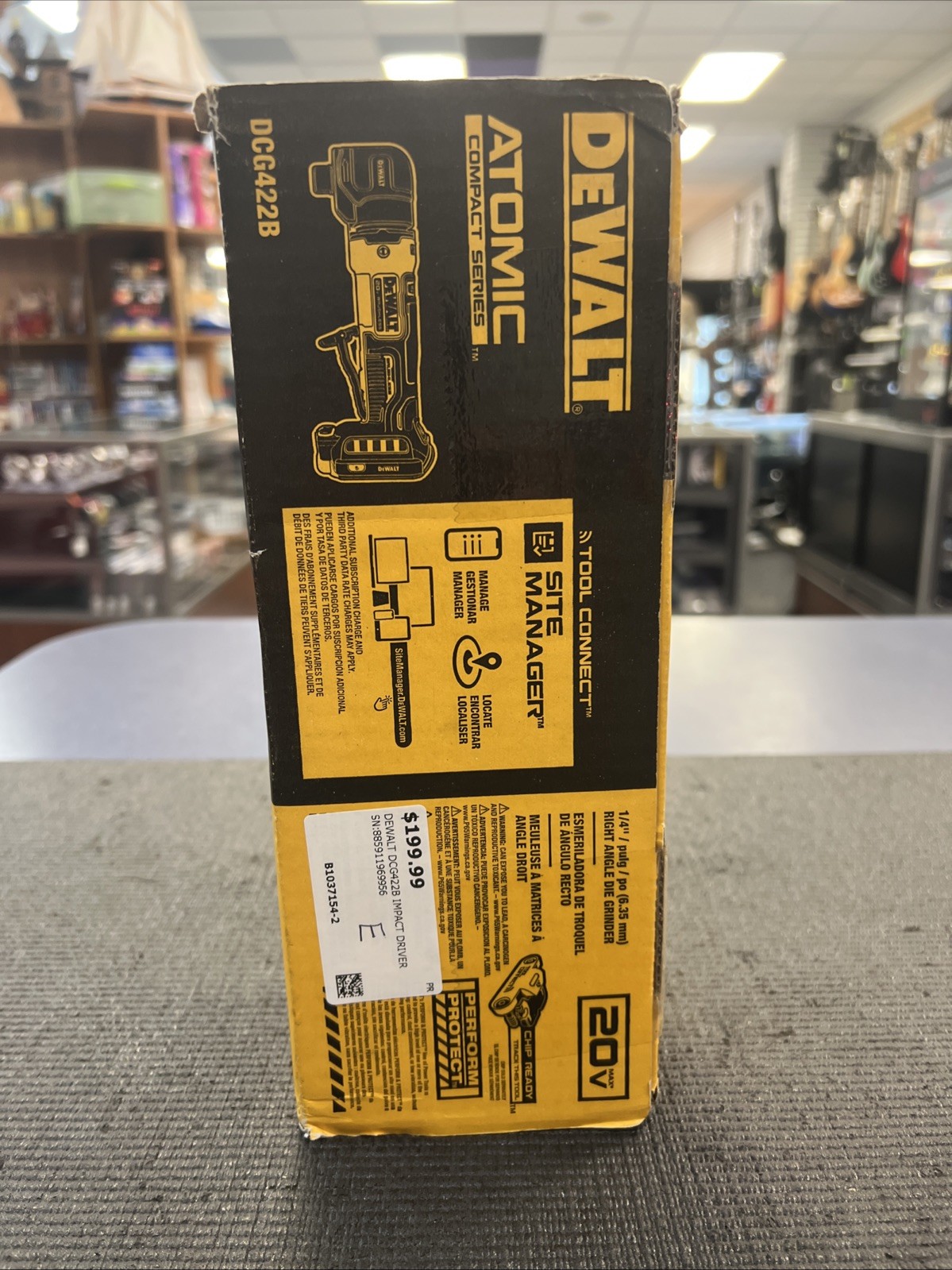 DEWALT 1/4" Right Angle Die Grinder Brushless DCG422B ATOMIC 20V MAX