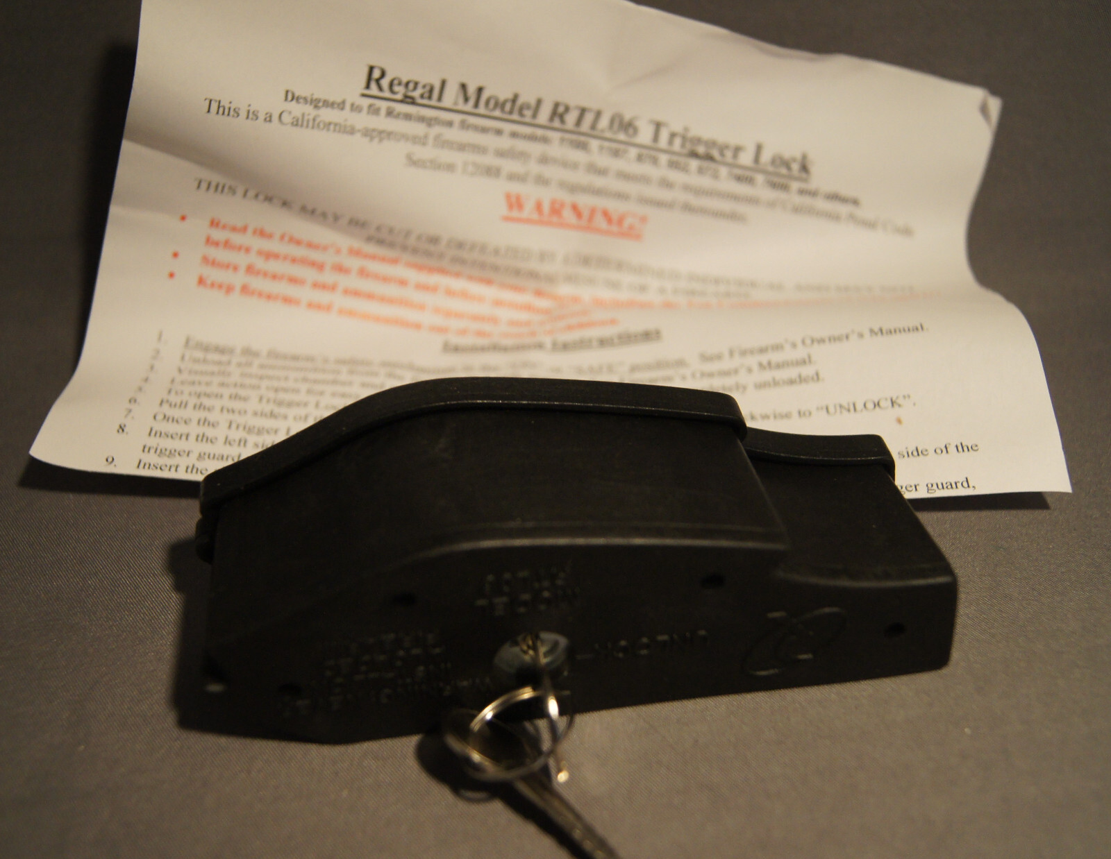 REGAL RTL06 GUN  LOCK