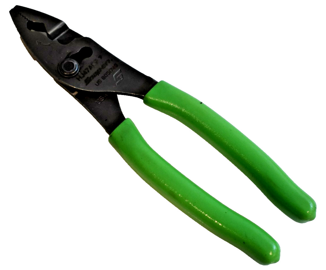 Snap On Tools HJ47ACF Talon Grip Flank Jaw Slip Joint Pliers USA Green