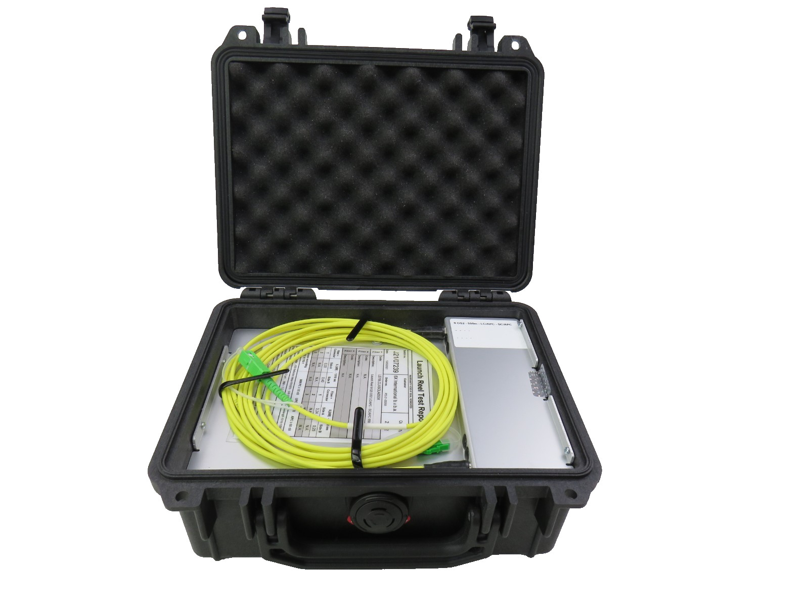 OTDR 9 OS2 550M INPUT LC/APC SC/APC OUTPUT SC/APC LAUNCH REEL New