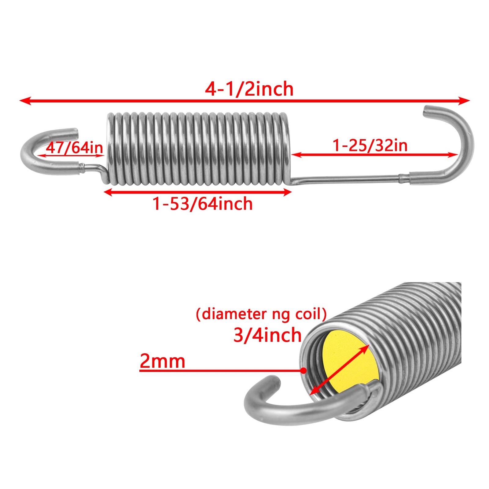 GNPADR 4-1/2inch Replacement Recliner Sofa Chair Mechanism Tension 4.5 Inches