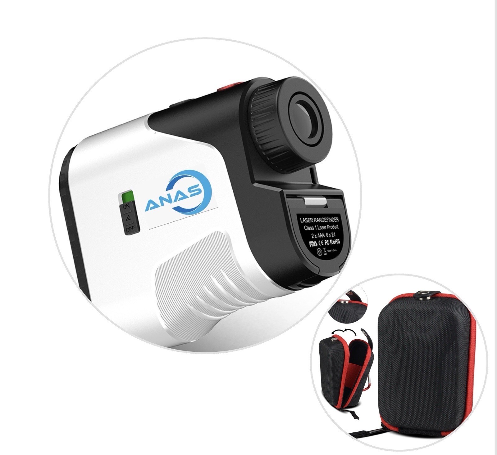 Golf Rangefinder Slope, 665 Yards 6.5X Laser Range Finder Flaglock Cart Magnet