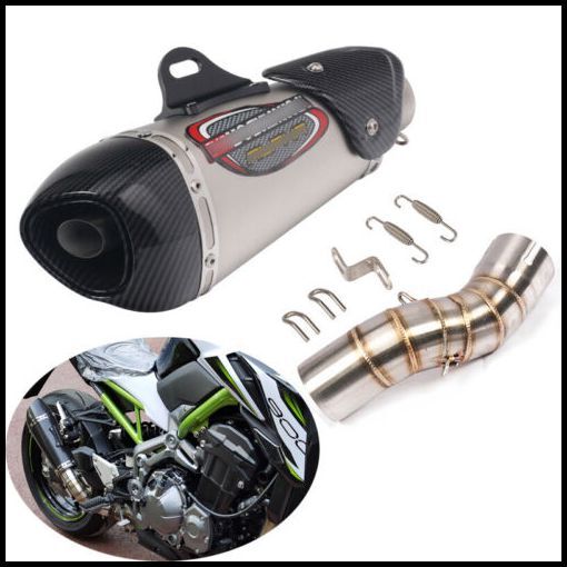 For Kawasaki Z900 Reserve Catalyst Exhaust Pipe Slip On 51mm Muffler Silencers