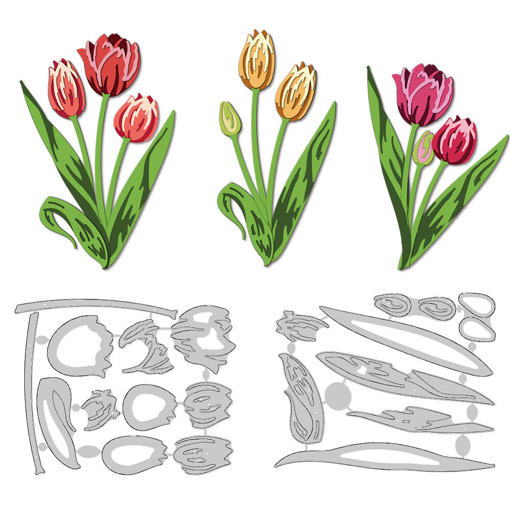 1set Flower Carbon Steel Cutting Dies Stencils for Scrapbooking Photo Album
