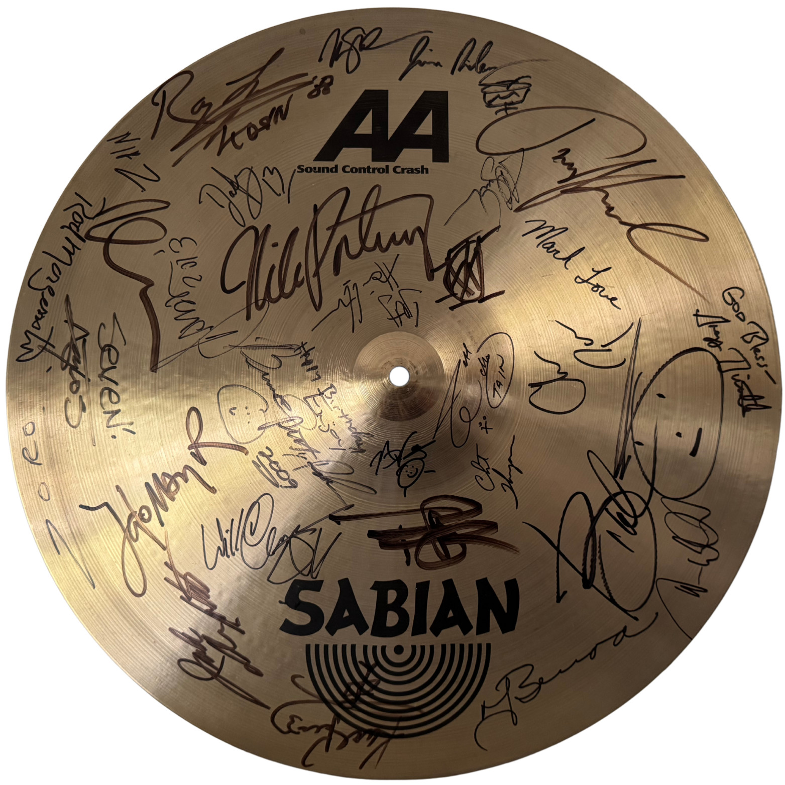 20" Sabian AA Sound Control Crash Cymbal - Signed by Various SABIAN Artists!
