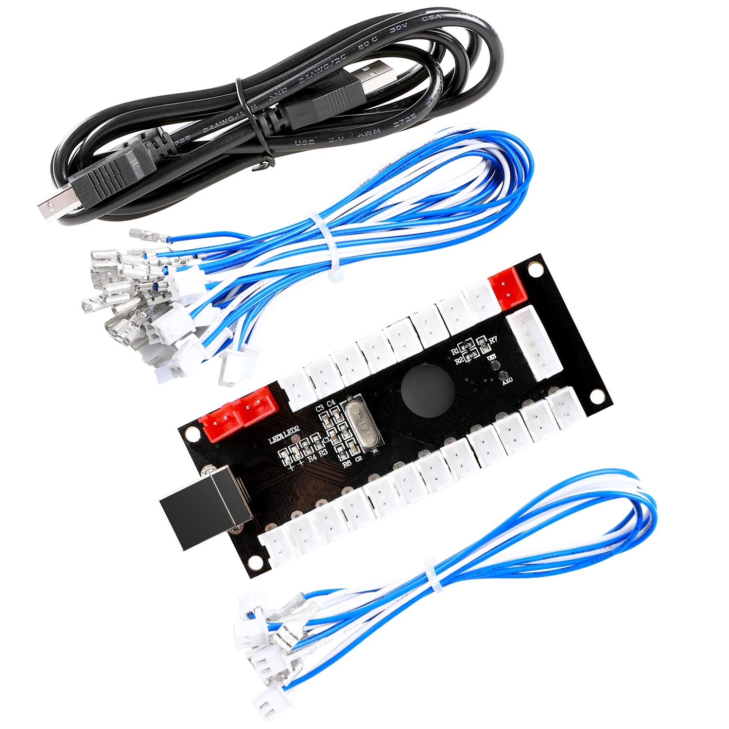 Reyann Zero Delay Arcade USB Encoder Pc to Joystick for Small, Multicolor