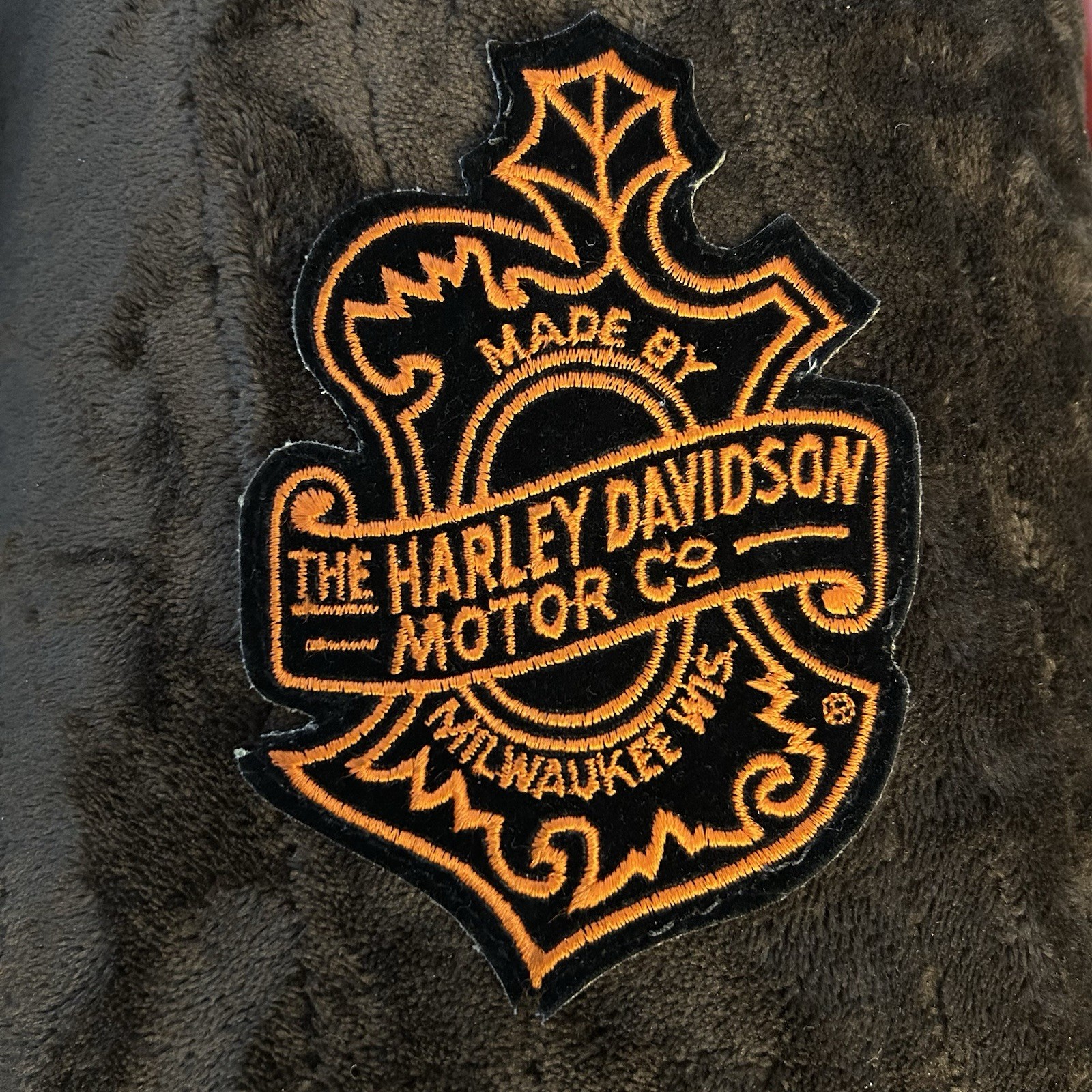 Harley Davidson Motor Co. Milwaukee Wis. Embroidered Patch Vest Cut Jacket READ