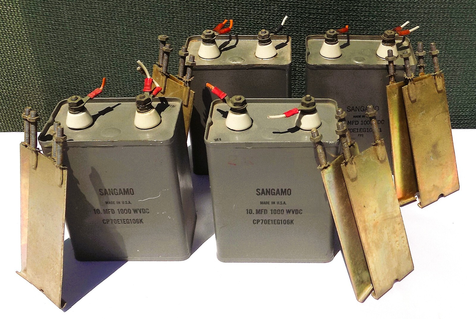 Sangamo Oil Capacitor 10mF 1000VDC   CP70E1EG106K   (Lot of 4pcs)