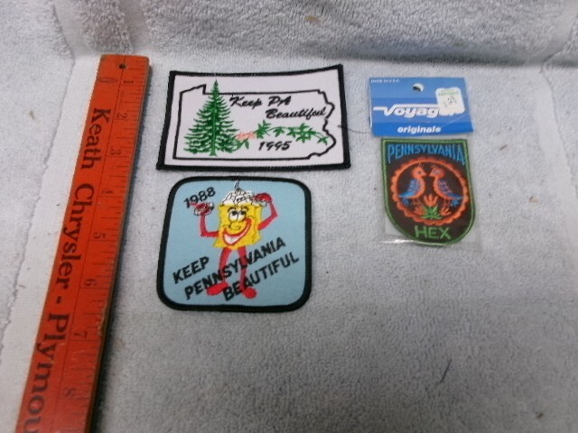 * Lot of THREE (3) Diff - Pennsylvania - PATCHES - 2 for LITTER 1985 + HEX Patch