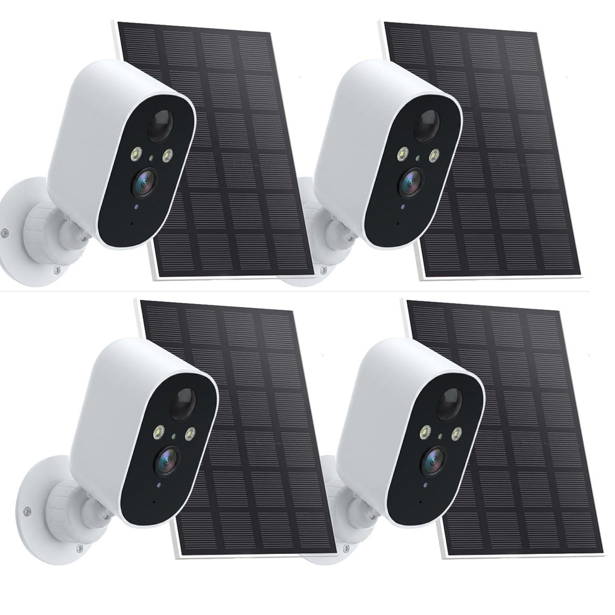 4PK Wireless Security Camera 1080P WiFi Solar Battery Camera Audio Security CCTV