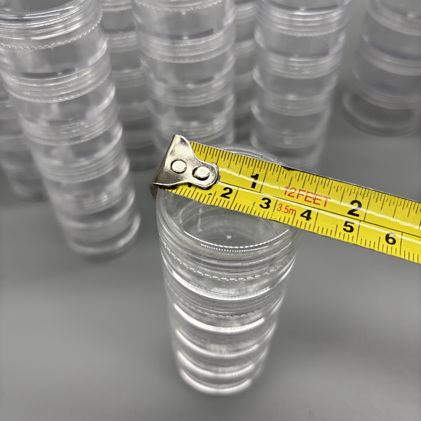Lot Of Plastic Storage Containers Layer Screw On Stackable Round Cross Stitch