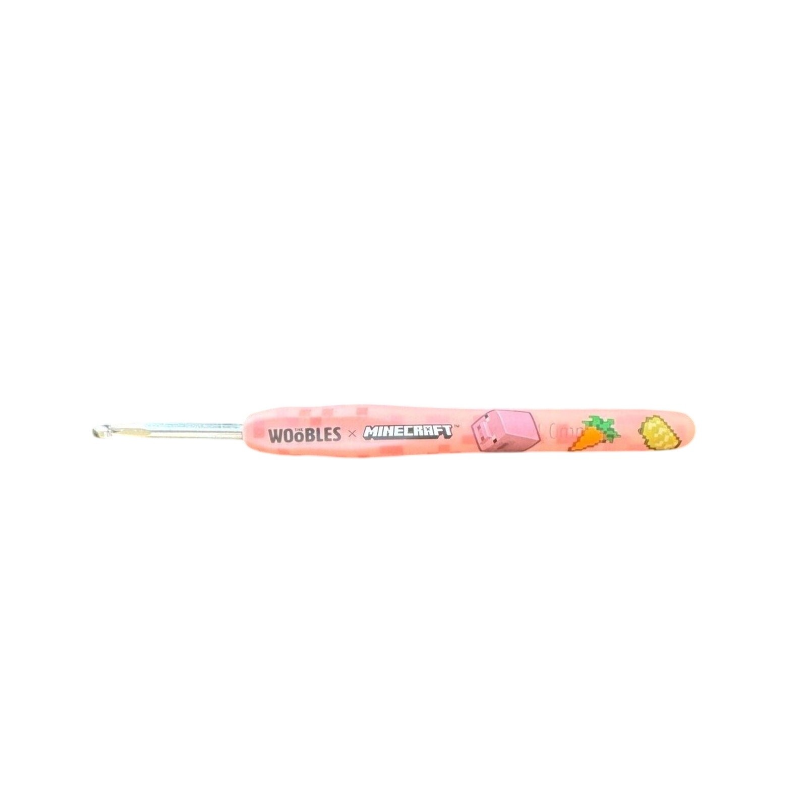 *Never Used* The Woobles Mine-craft The Pig Pastel Pink Collectible Crochet Hook