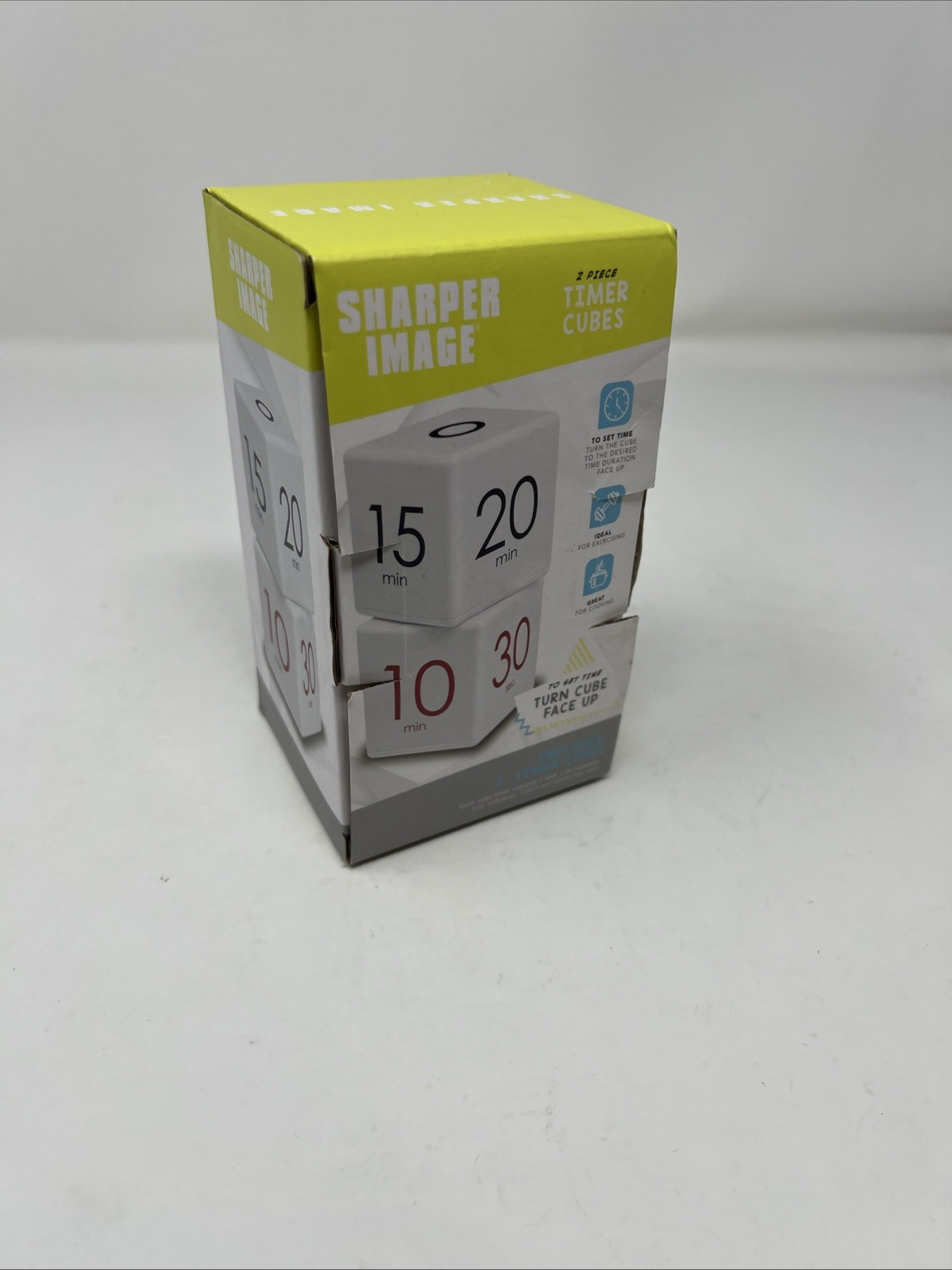 Sharper Image 2 Piece Timer Cubes - Cooking, Exercising Timers