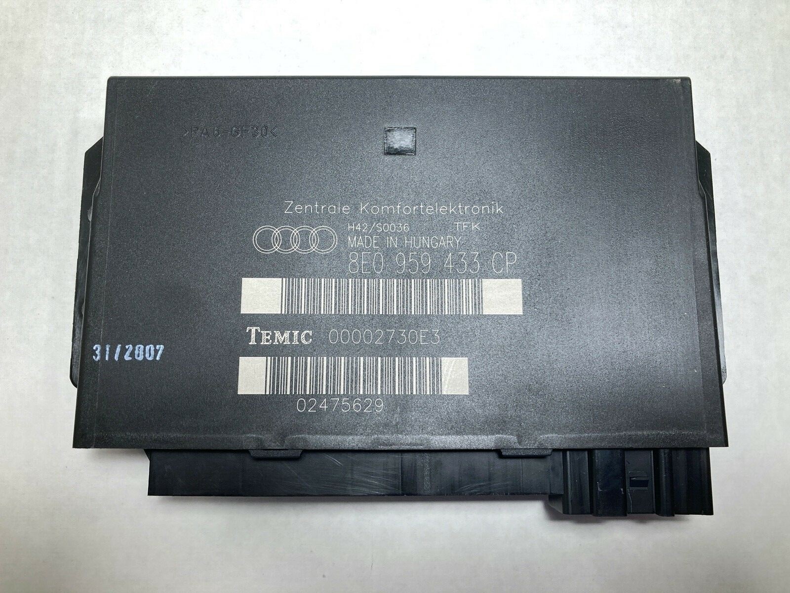 Audi A4 S4 2005 - 2008 Comfort Control Module CCM Anti Theft Locking 8E0959433CP