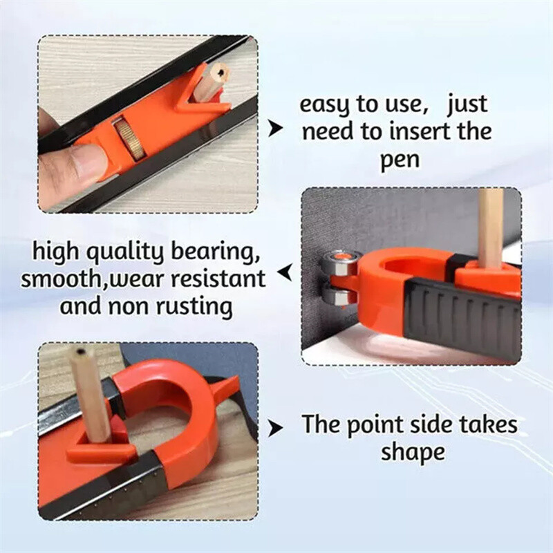 2026 NEW Profile Scribing Ruler Contour Gauge with Lock - Precise Scribe Tool