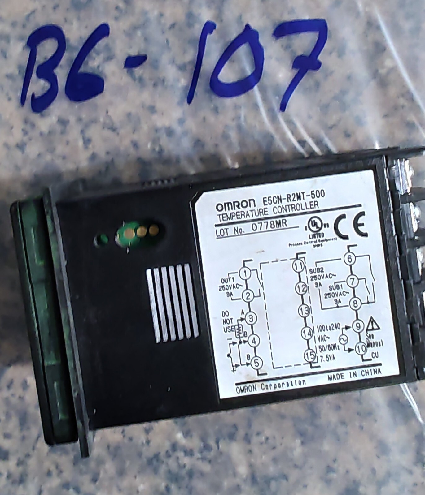 OMRON E5CN-RMT-500 TEMPERATURE CONTROLLER
