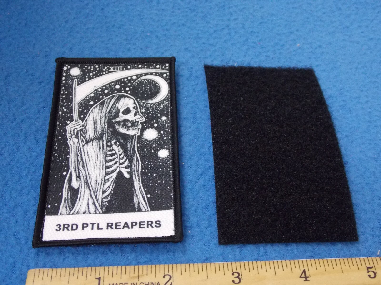 3rd PTL GRIM REAPERS MILITARY HOOK BACK PATCH