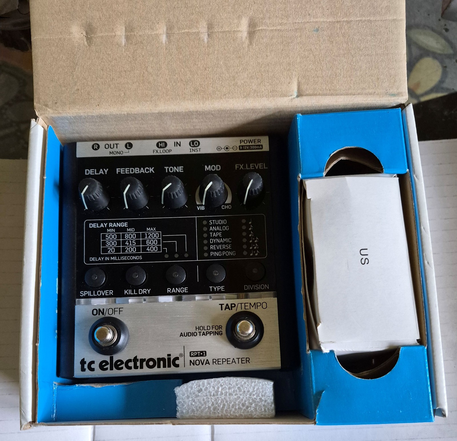 TC Electronic Nova Repeater Delay Pedal in Original Box - Pre-Owned