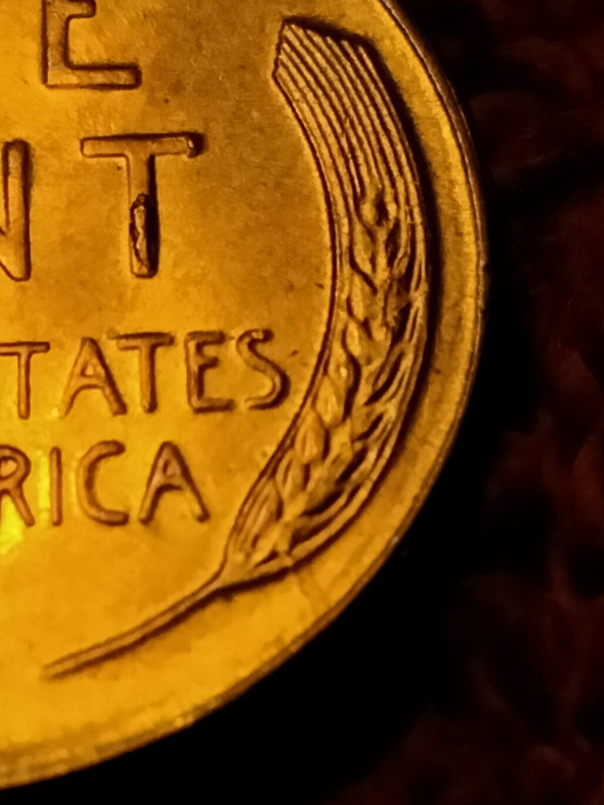 1956 P Lincoln Wheat Cent Retained Die Breaks Die Breaks