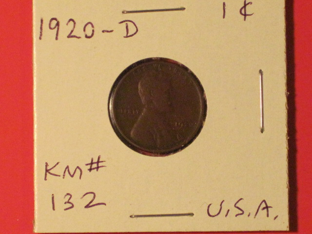 1920-D Wheat Cent - Very nice oldie with die rotation.