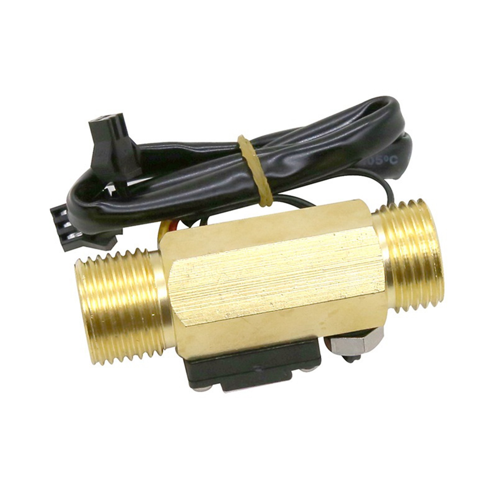 1/2" Flow Sensor Water Flow Switch w/ Temperature Detection for Hot Water System