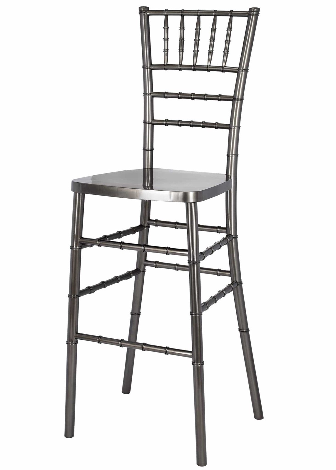 Metallic Silver Onyx Resin Steel Skeleton™ Chiavari Barstool by Chivari