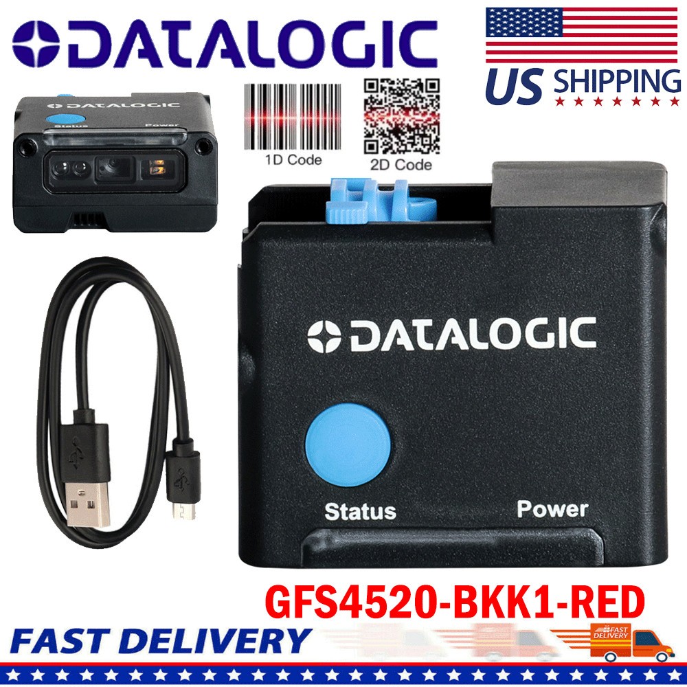 Datalogic Gryphon GFS4520-BKK1-RED Fixed Mount 2D Barcode Scanner Reader USB Kit