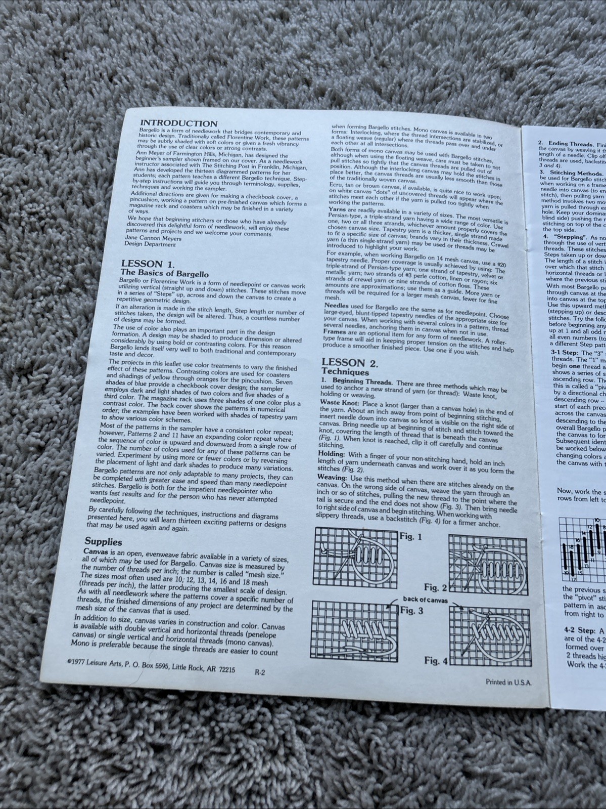 Bargello Basics Leisure Art 5 projects 13 patterns Florentine Work Ann Meyer D26