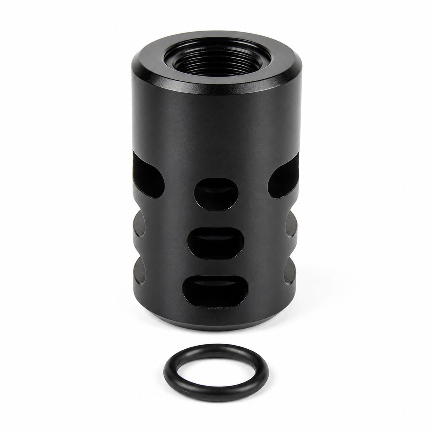Black Aluminum Gen 2 Ruger Mark IV 22/45 1/2"x28 TPI Muzzle Brake .22LR
