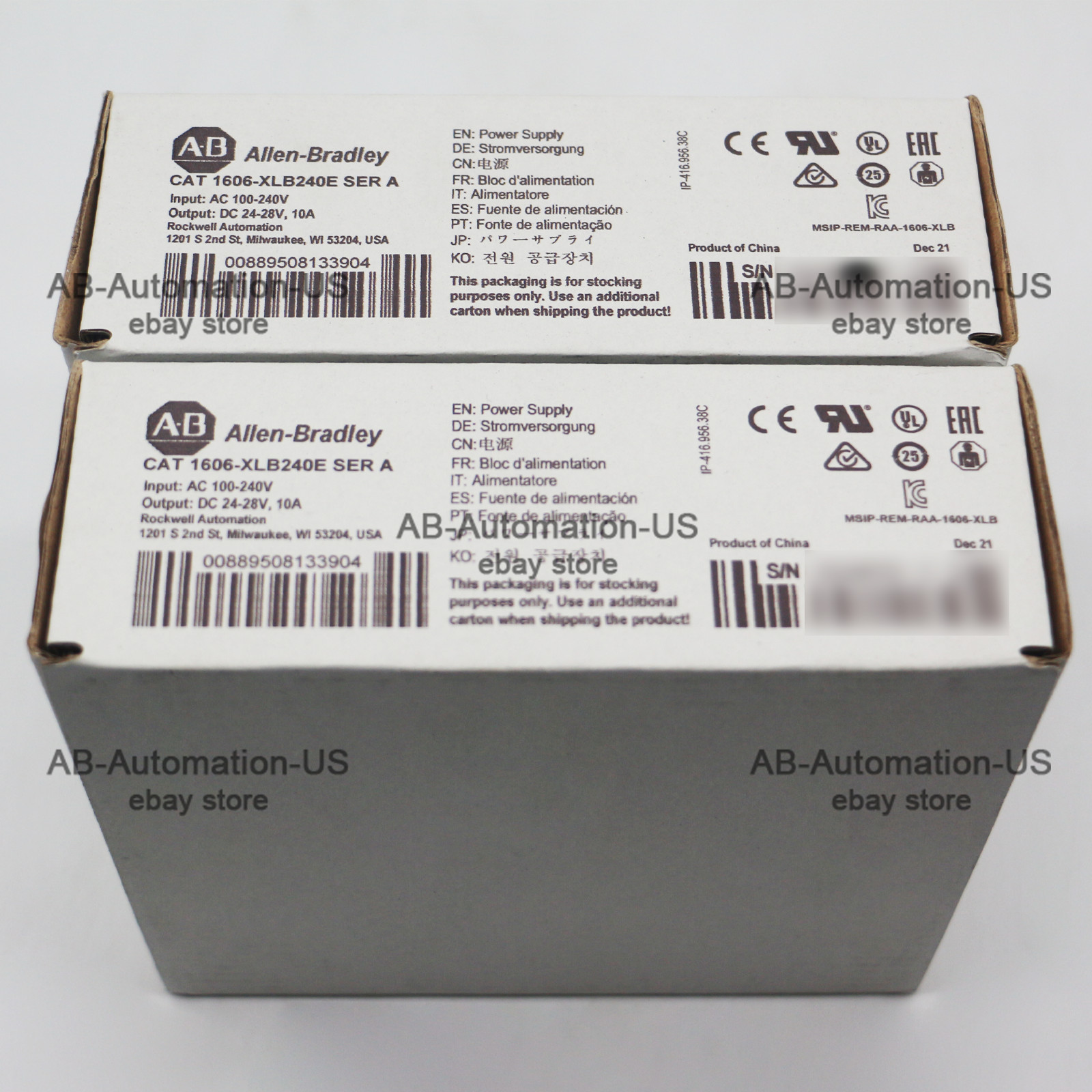 New Factory Sealed 1606-XLB240E Allen-Bradley 24-28V DC Power Supply US
