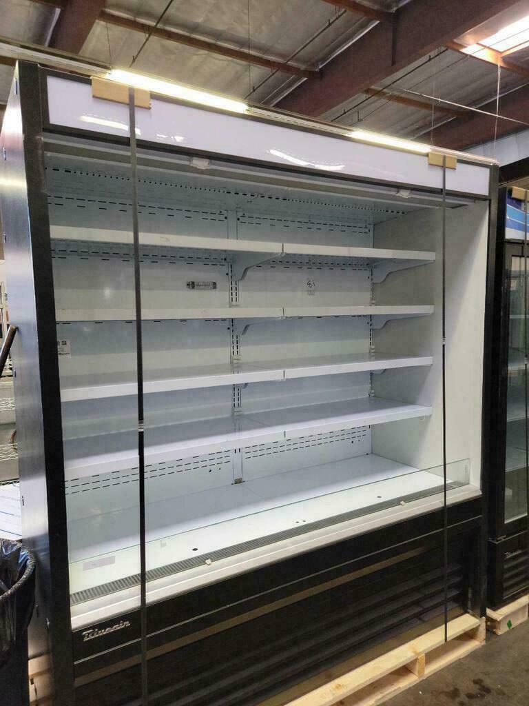New Blue Air BOD-72S 72" Vertical Open Display Case, Solid Side Panel 22V 1Ph