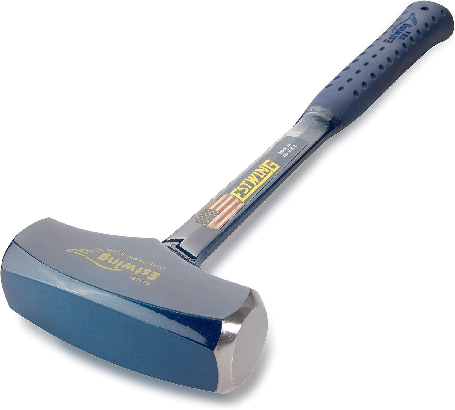 4-Pound Long Handle Sledge Hammer with Shock Reduction Grip for Heavy Hitting