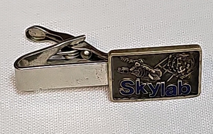Vintage NASA - Martin Marietta Skylab Tie Bar Pin Silver Tone 1.75"