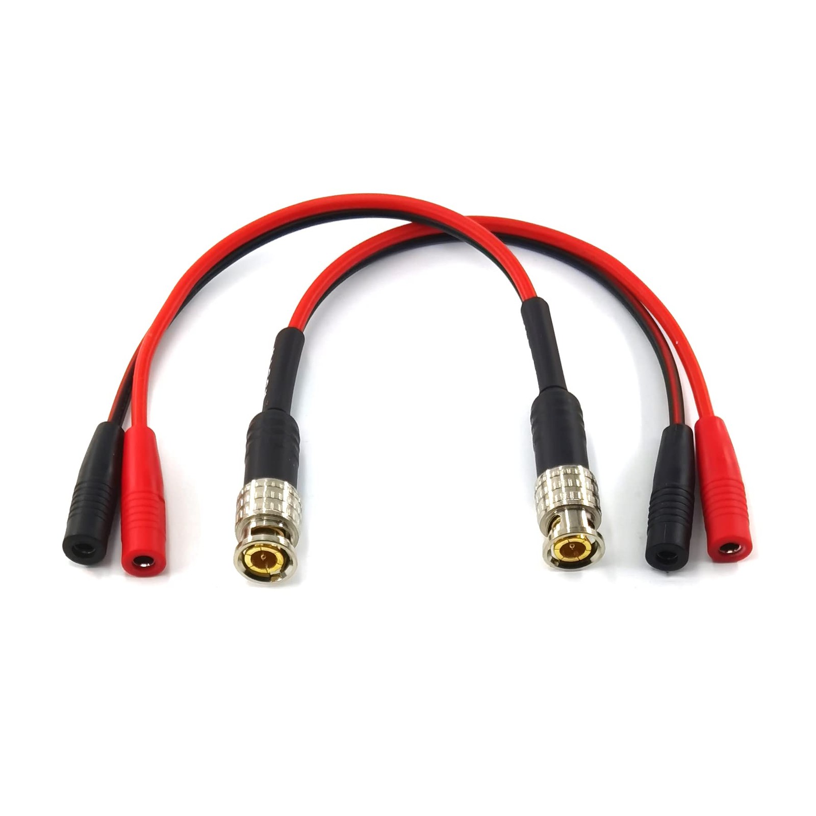 WJSTN bnc Male to 4mm Female Banana Plug Adapter,BNC 6 in, Red