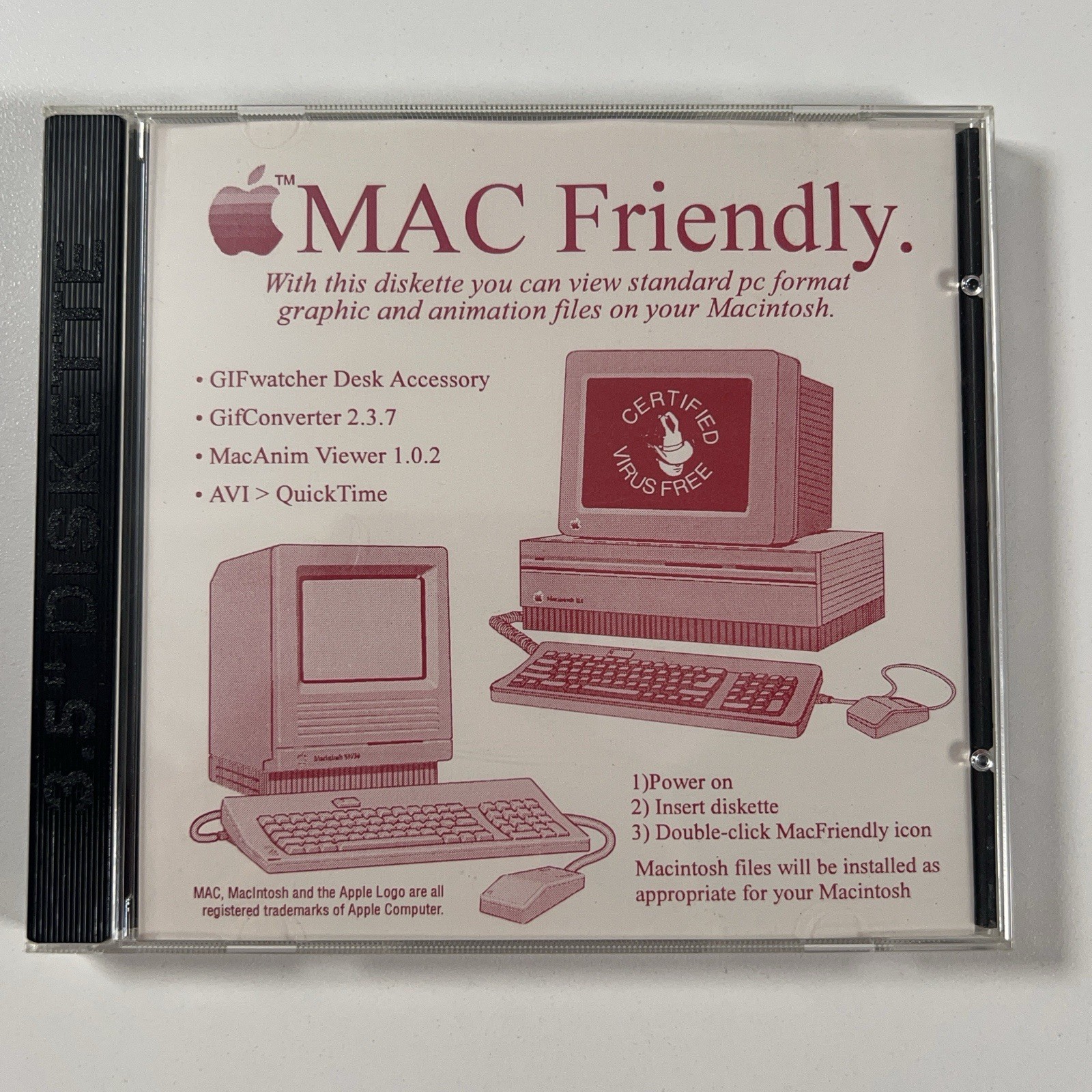 MacFriendly Vol. 1 Macintosh Software 3.5" Floppy Disk Utility CIB