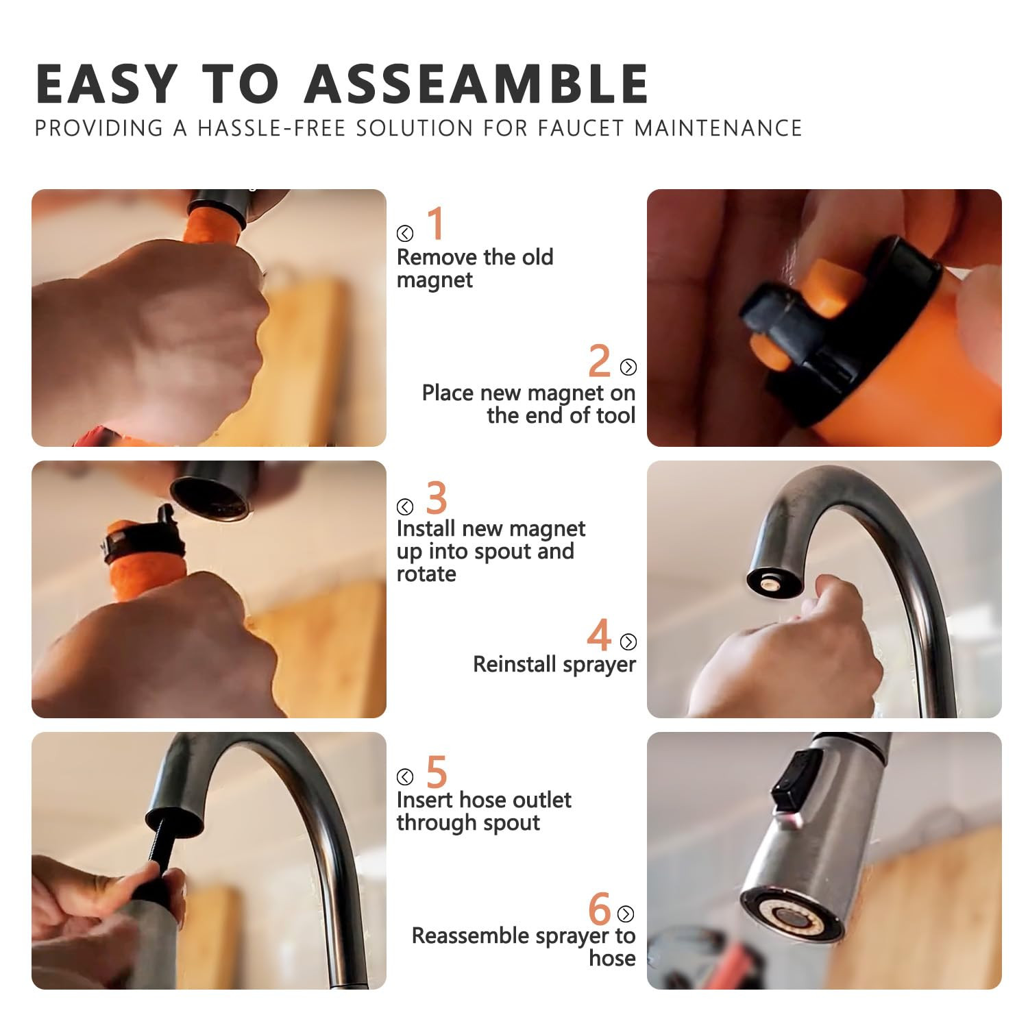 RP80977 Plumbing Magnet Replacement Compatible with Delta Kitchen black