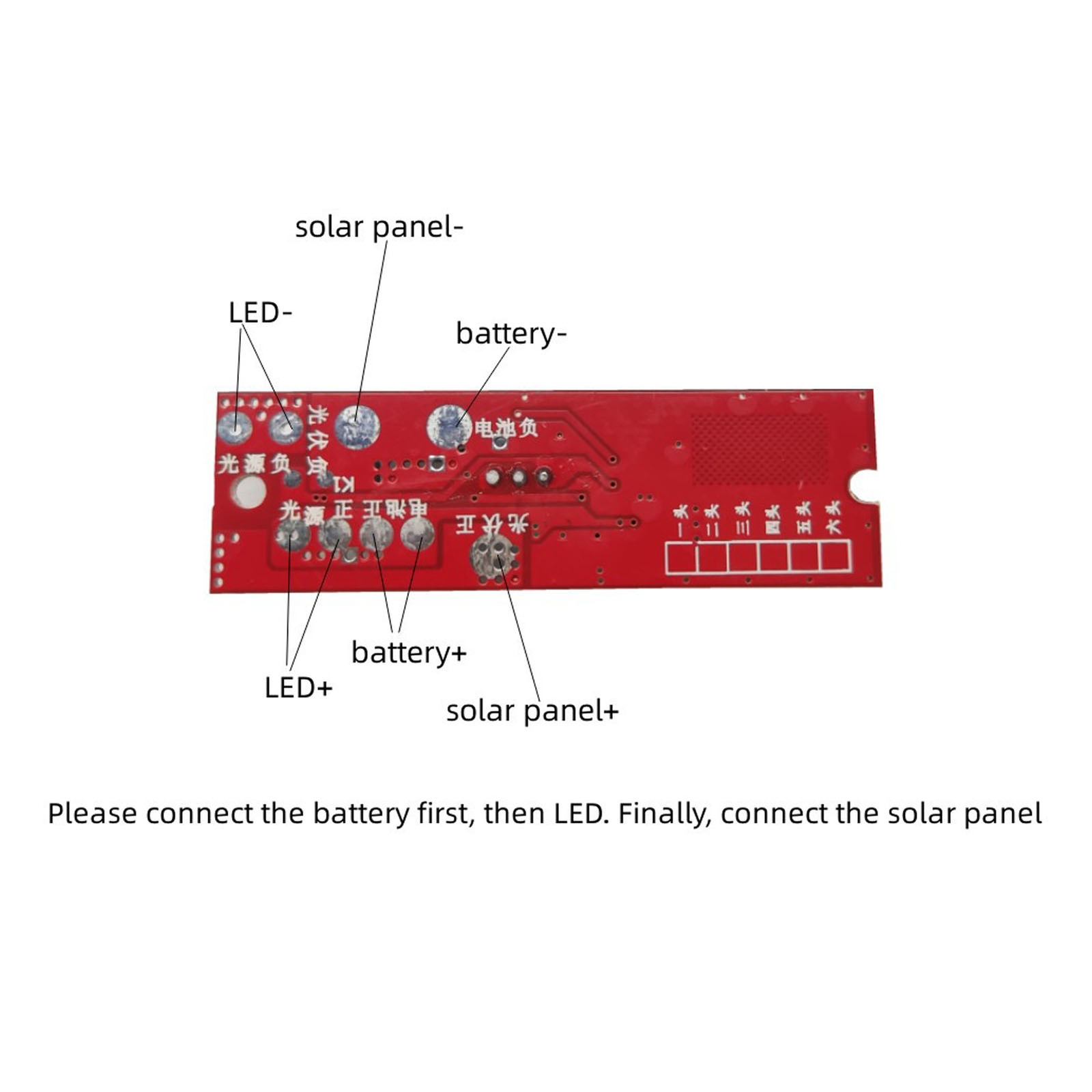 Solar Charge Controller Board 7 Control Modes Motion Sensor Control Module