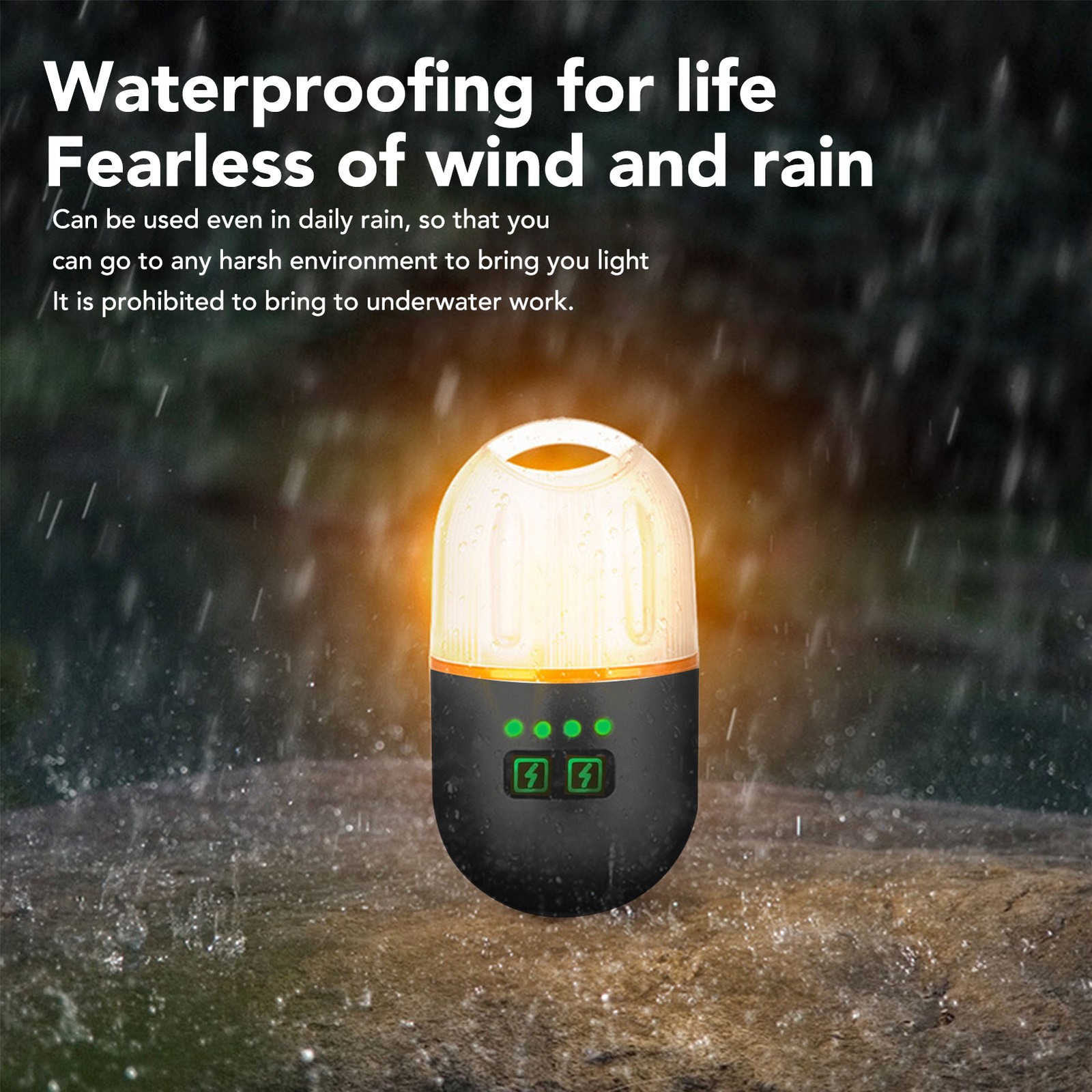 Flashlight Multiple Light Source Pushbutton Control Magnetic Camping Lamp For