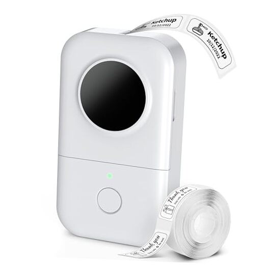 D30 Label Maker, Bluetooth Wireless Mini Label Maker Machine, White Classic