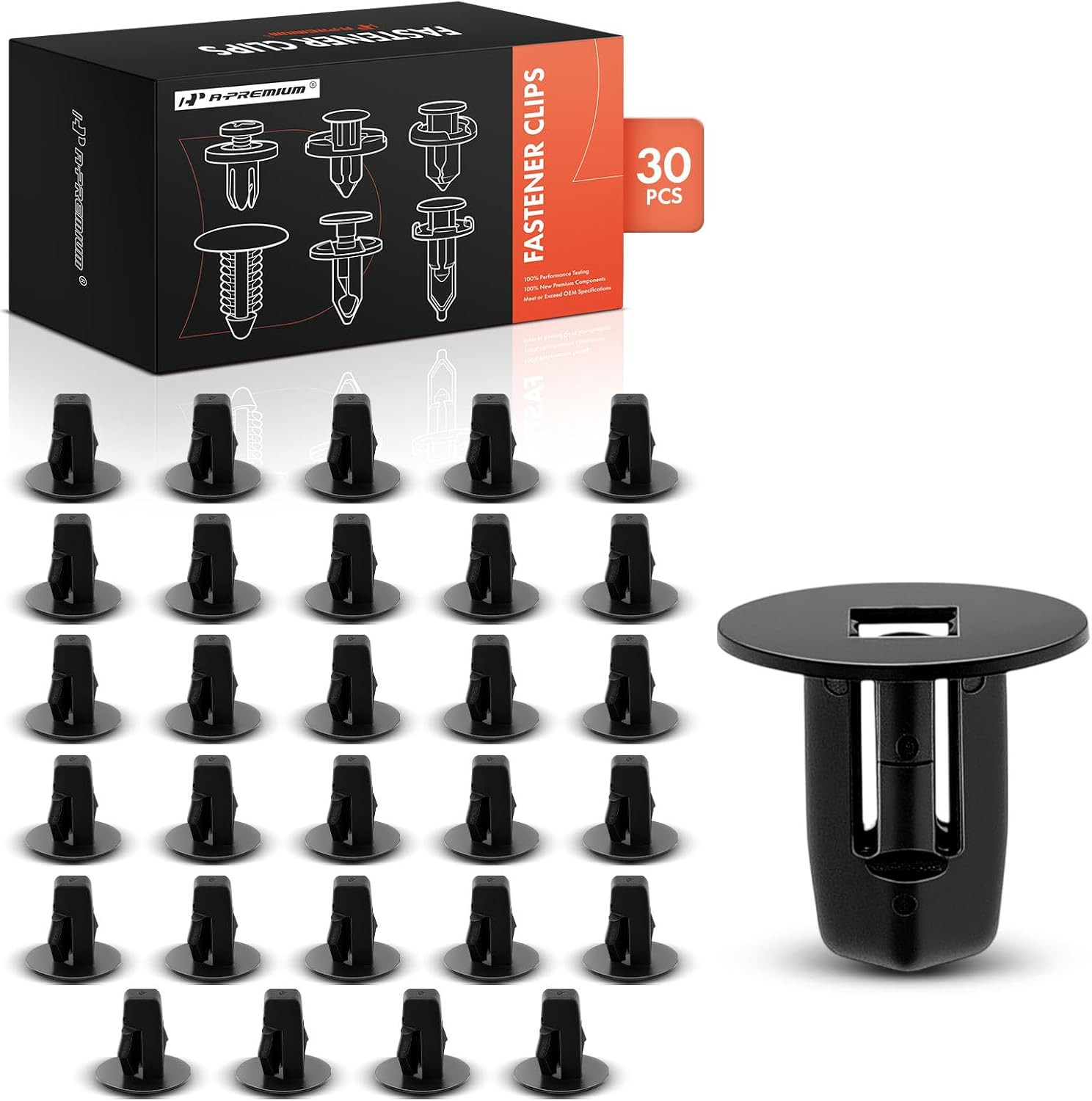 30PCS Fender Liner Retainer Clips Push Pins 9mm x 9mm Toyota Prius Tacoma Tundra