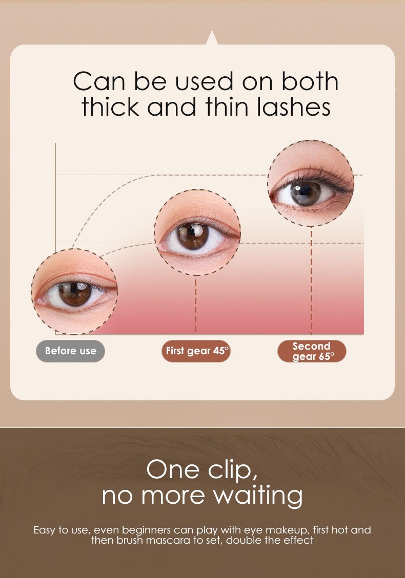 Eyelash Curler Electric Natural Curl Long-Lasting