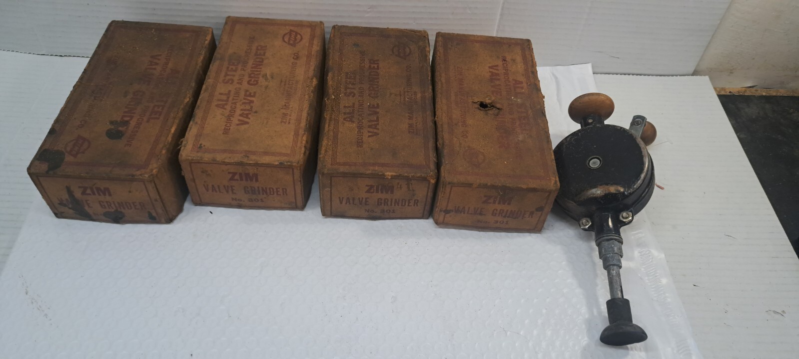 Zim All Steel Reciprocating & Progressive Valve Grinder No. 301 PARTS LOT