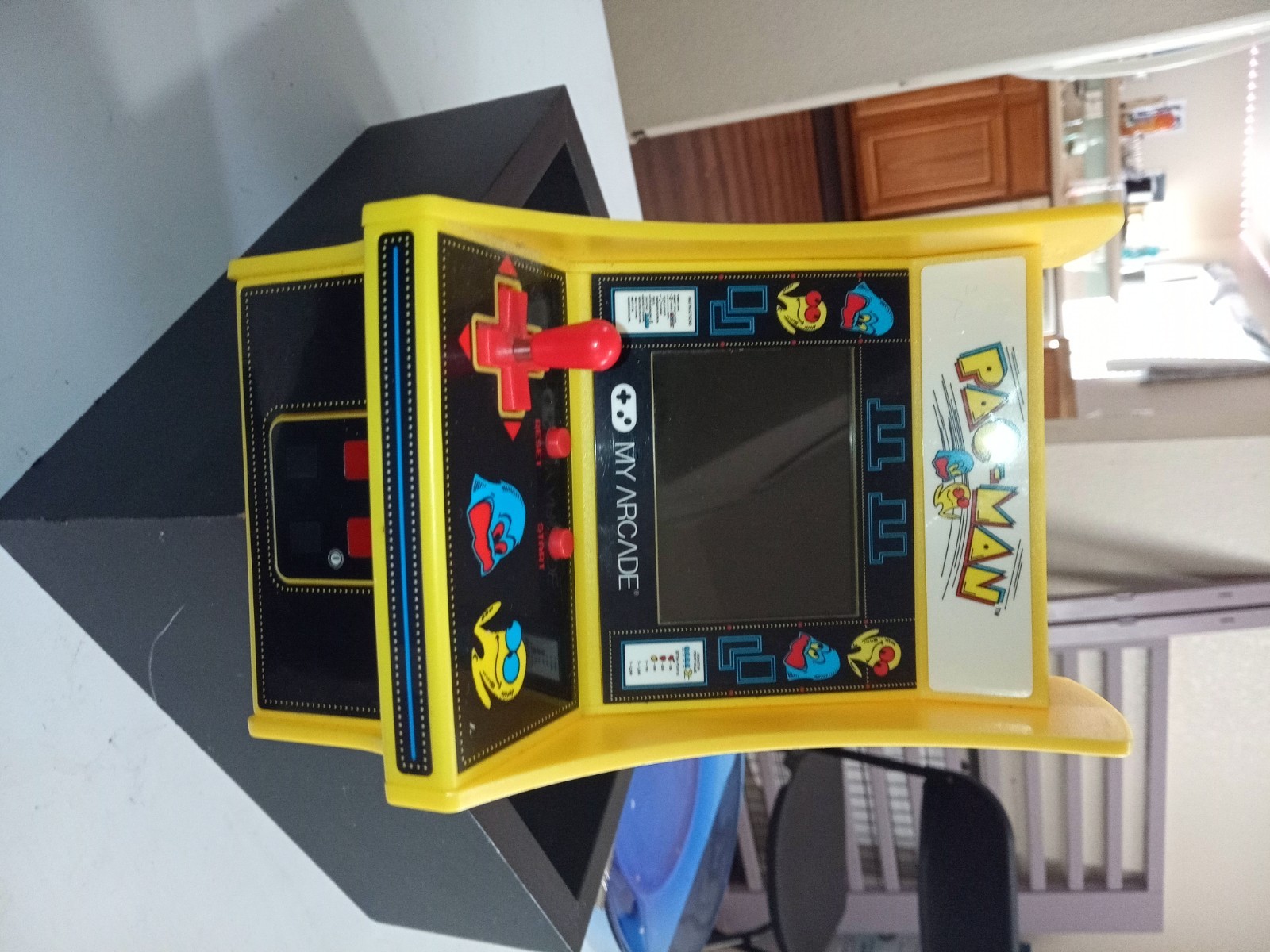 Tiny Arcade Pac-Man 3.5" Mini Retro Game - Functional Arcade Cabinet Yellow