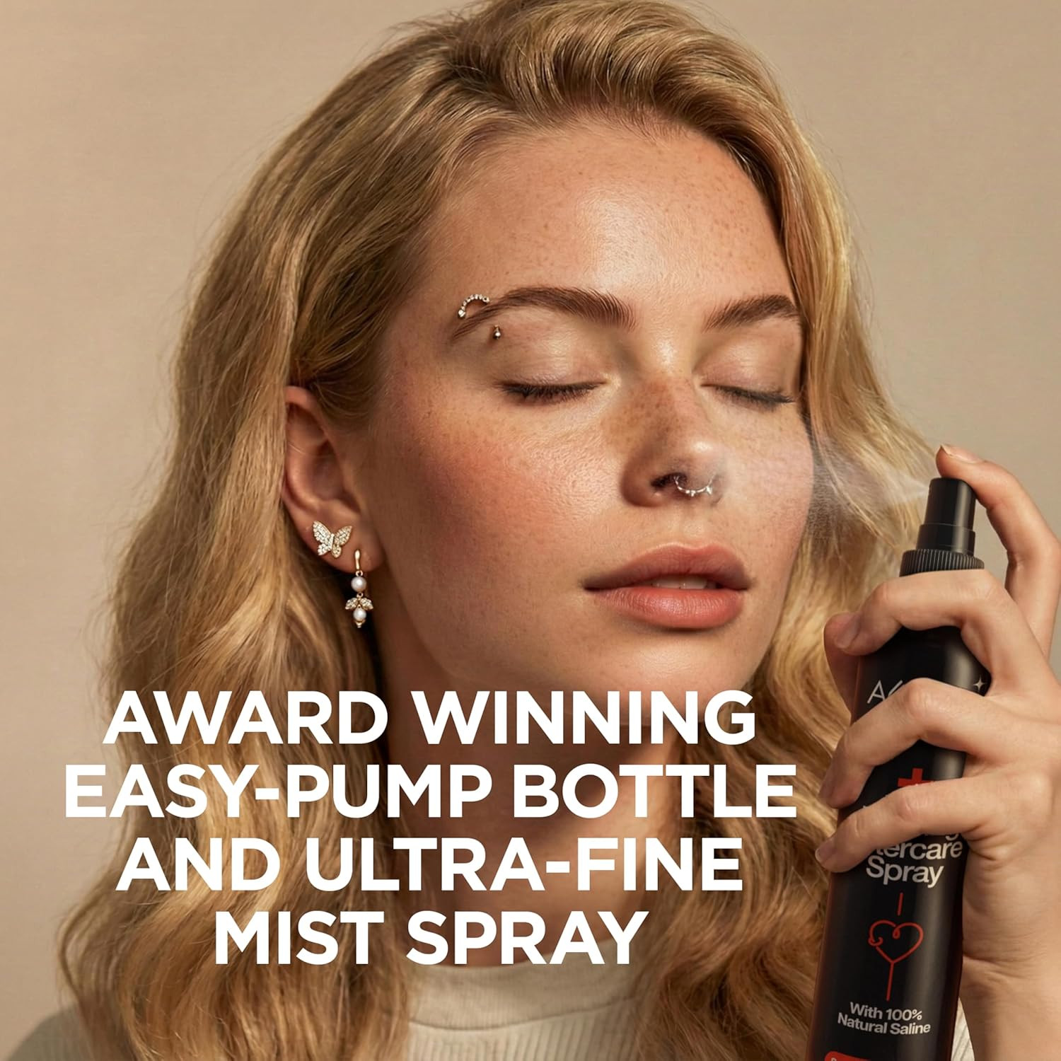 Piercing Aftercare Spray | Ear Piercing Cleaner 8oz | Saline Spray for Pierci...