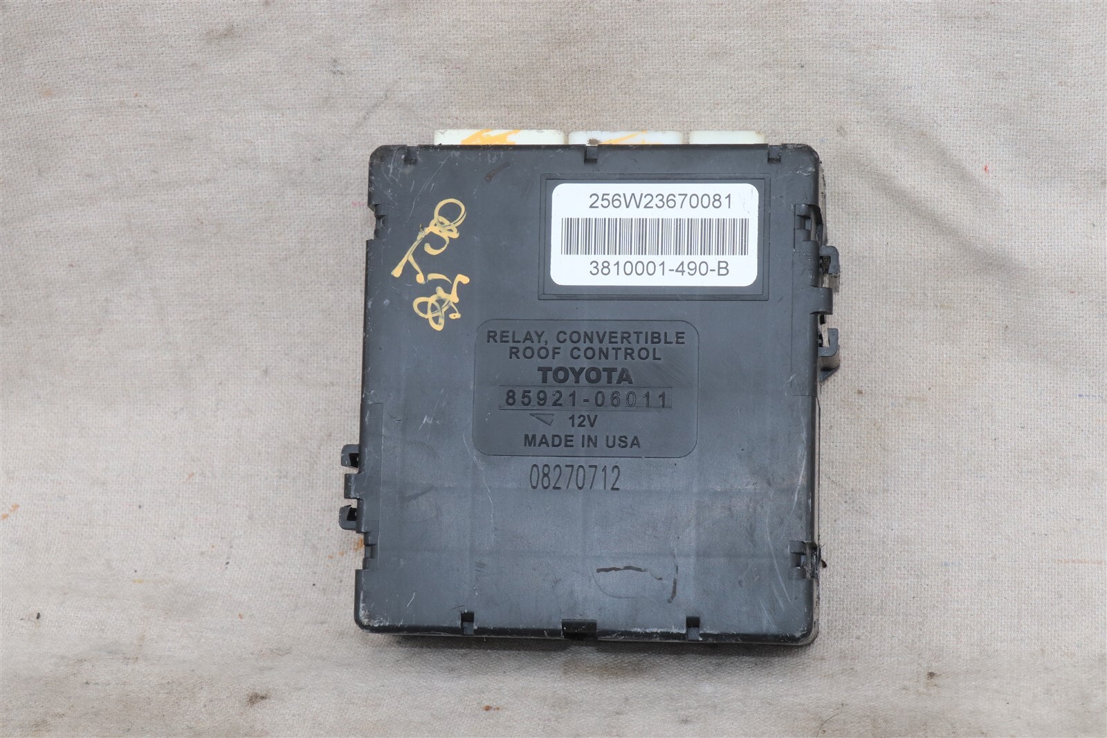 SOLARA RELAY CONVERTIBLE ROOF CONTROL TOYOTA 85921-06011