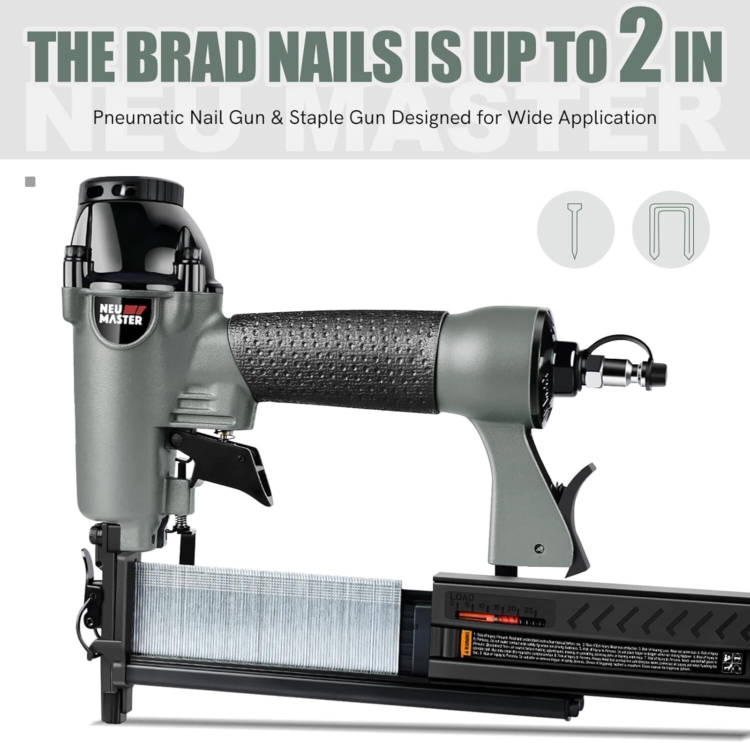 Complete Pneumatic Nail Gun Set with Carrying Case & Accessories - User-Friendly